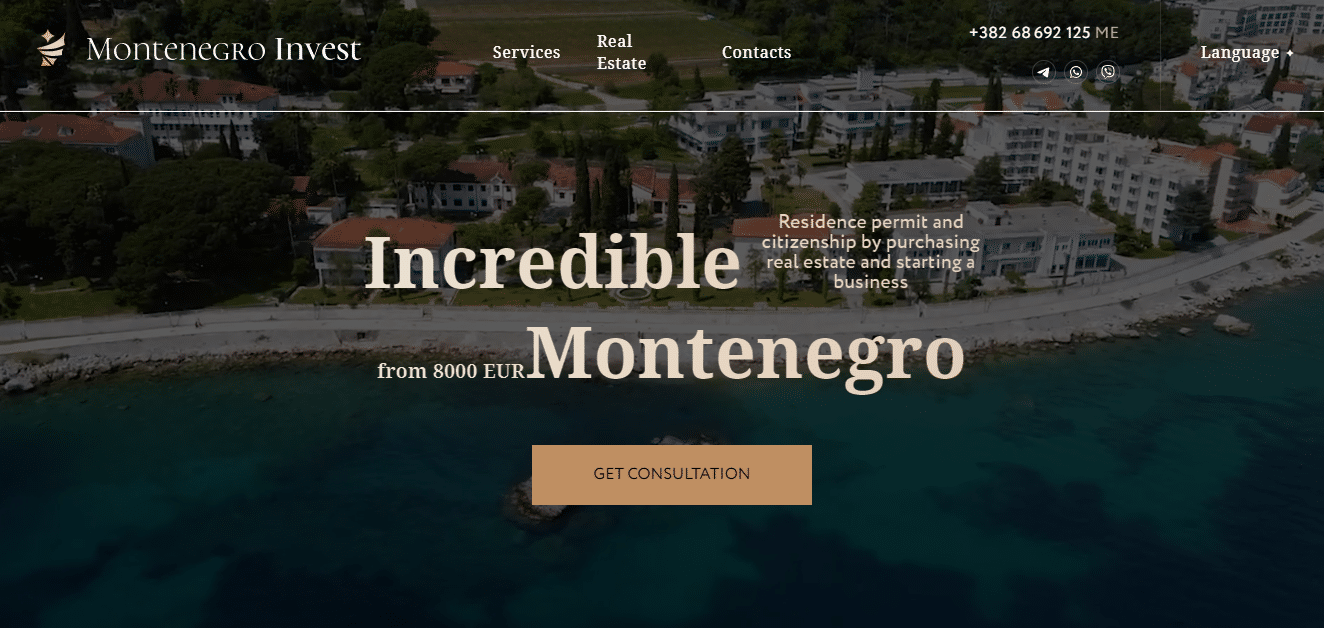 Montenegro invests сайт
